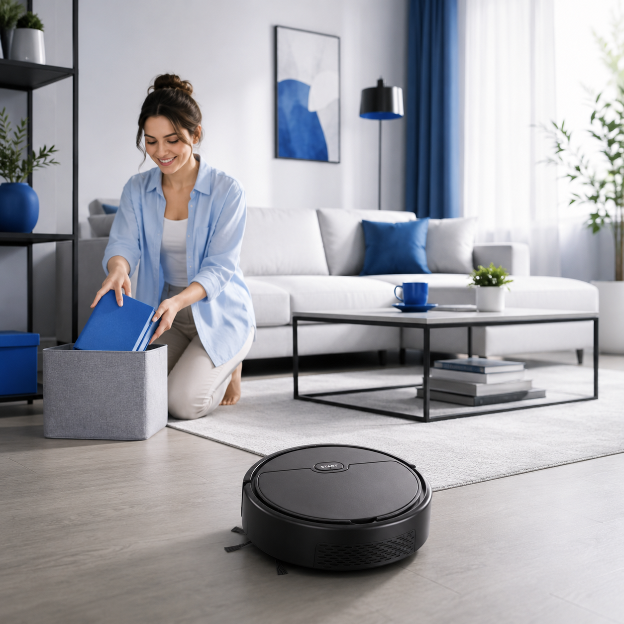 Robot Aspirador 3 en 1 Recargable para Limpieza Automática de Pisos
