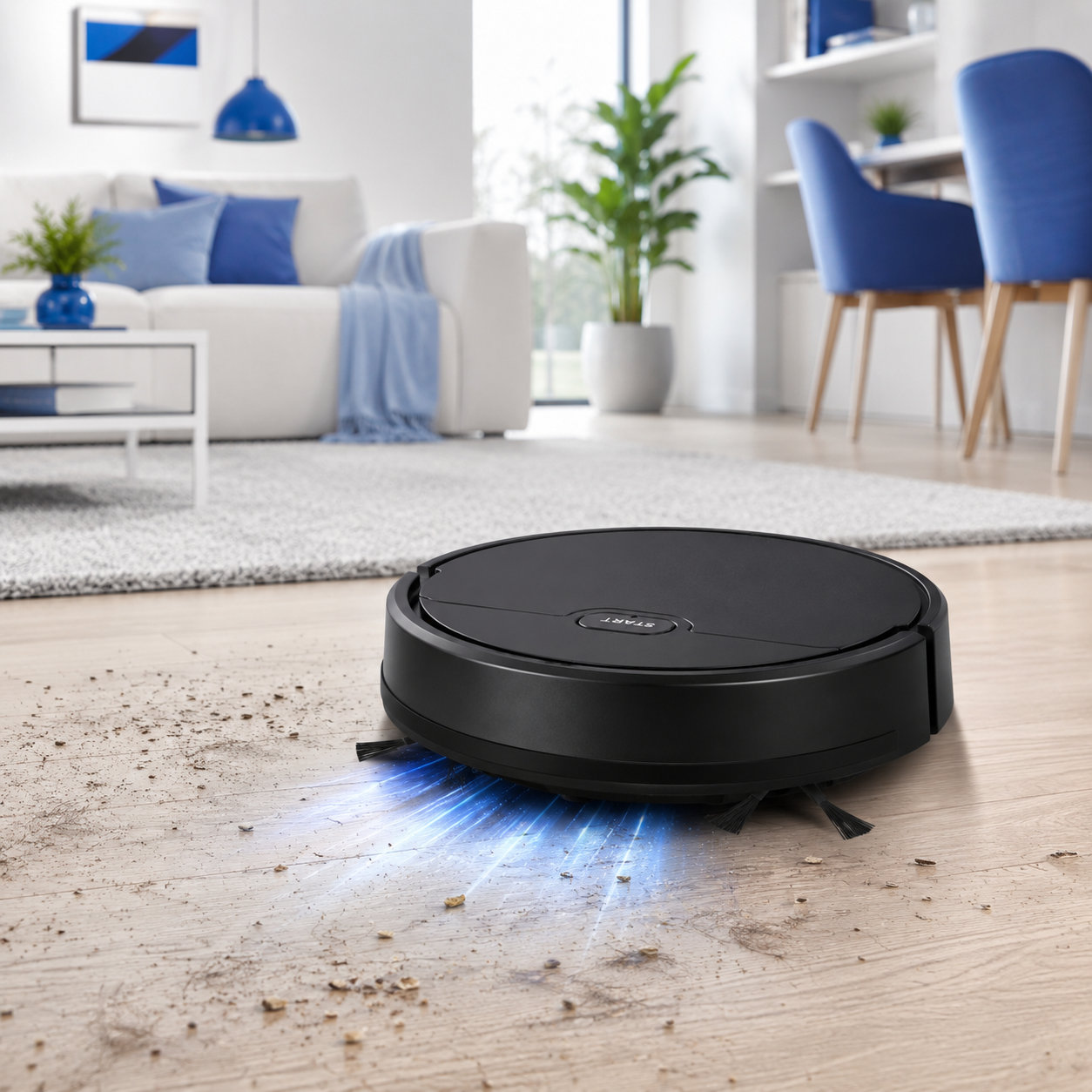 Robot Aspirador 3 en 1 Recargable para Limpieza Automática de Pisos